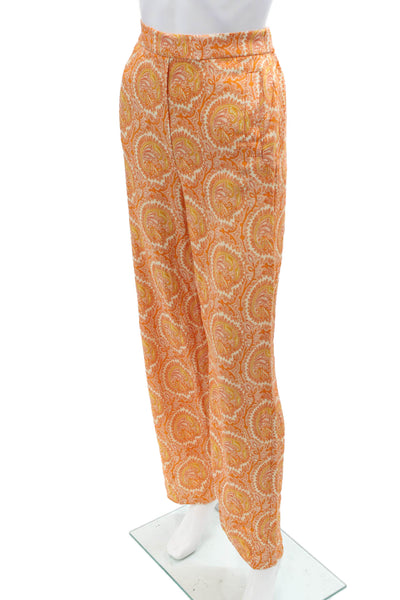 & Other Stories Womens Paisley Viscose Blend Button Pants Bohemian Size 0