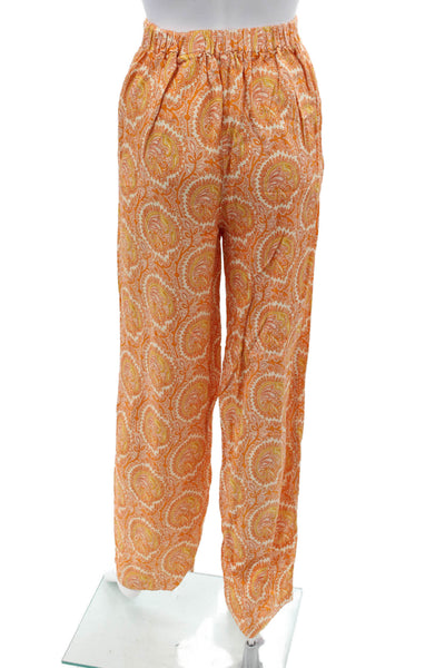 & Other Stories Womens Paisley Viscose Blend Button Pants Bohemian Size 0