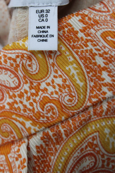 & Other Stories Womens Paisley Viscose Blend Button Pants Bohemian Size 0