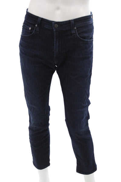 AG Men Cropped Ankle Jeans Dark Blue Button Fly Size 31