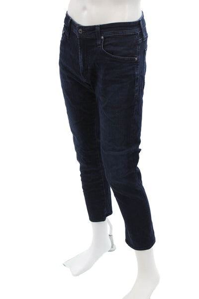 AG Men Cropped Ankle Jeans Dark Blue Button Fly Size 31