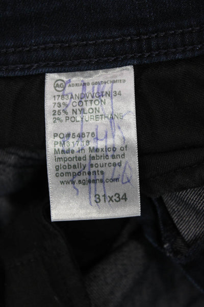 AG Men Cropped Ankle Jeans Dark Blue Button Fly Size 31