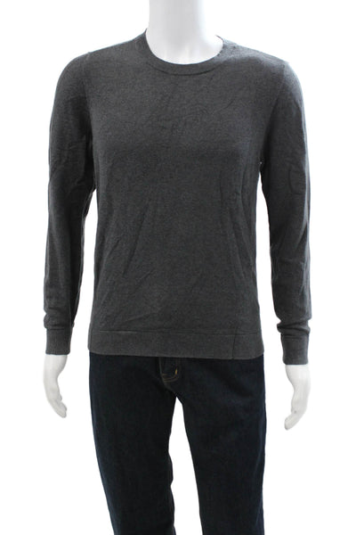 Aether Mens Pullover Sweater Dark Gray Crew Neck Long Sleeve Size M
