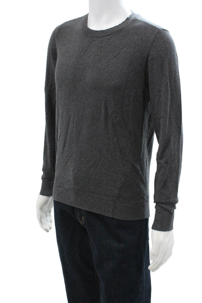 Aether Mens Pullover Sweater Dark Gray Crew Neck Long Sleeve Size M