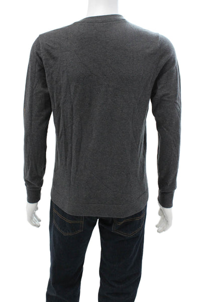 Aether Mens Pullover Sweater Dark Gray Crew Neck Long Sleeve Size M