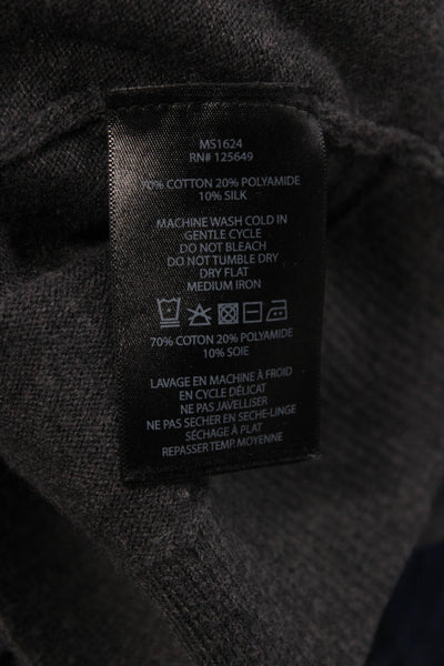 Aether Mens Pullover Sweater Dark Gray Crew Neck Long Sleeve Size M