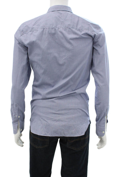 Z Zegna Mens Collared Long Sleeves Button Down Striped Shirt Size 15.5
