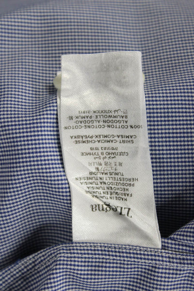 Z Zegna Mens Collared Long Sleeves Button Down Striped Shirt Size 15.5
