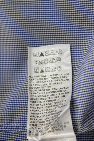 Z Zegna Mens Collared Long Sleeves Button Down Striped Shirt Size 15.5