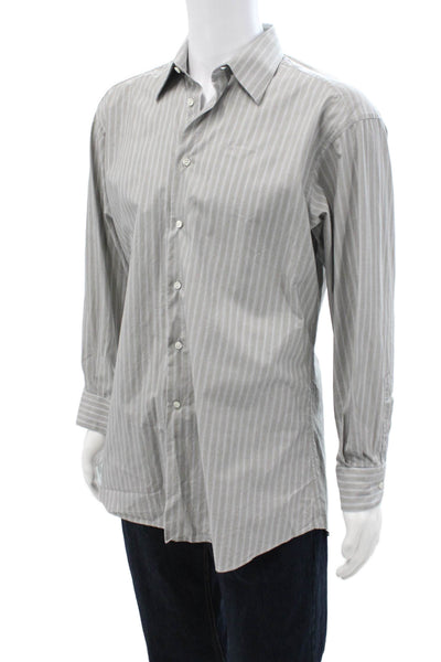 Ermenegildo Zegna Men's Long Sleeves Collared Button Down Striped Shirt Size S