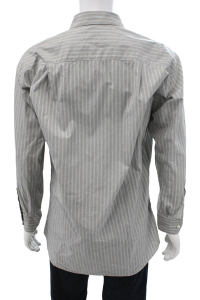 Ermenegildo Zegna Men's Long Sleeves Collared Button Down Striped Shirt Size S