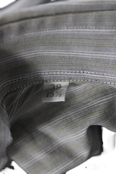 Ermenegildo Zegna Men's Long Sleeves Collared Button Down Striped Shirt Size S