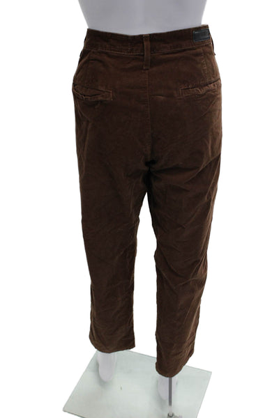 AG Adriano Goldschmied Mens Cropped Chino Pants Brown Size 32