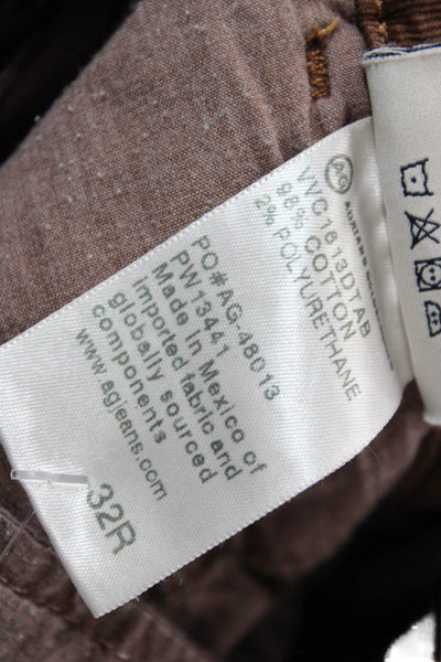 AG Adriano Goldschmied Mens Cropped Chino Pants Brown Size 32