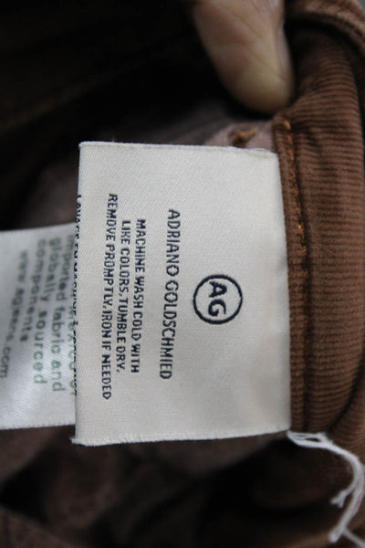 AG Adriano Goldschmied Mens Cropped Chino Pants Brown Size 32