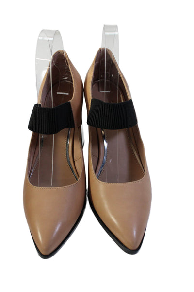 Paolo Womens Leather Sanae Mary Jane Pumps Desert Beige Size 6.5 Medium