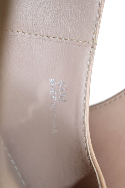 Paolo Womens Leather Sanae Mary Jane Pumps Desert Beige Size 6.5 Medium