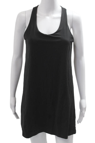 Calia Women Black Tank Dress Sleeveless Round Neck Short Size M