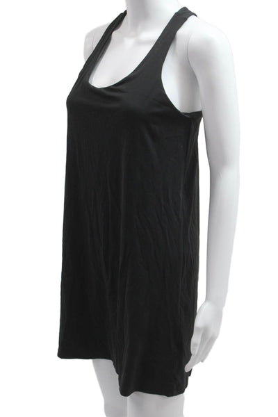 Calia Women Black Tank Dress Sleeveless Round Neck Short Size M