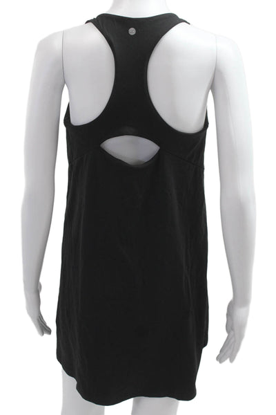 Calia Women Black Tank Dress Sleeveless Round Neck Short Size M