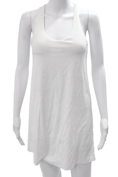 Calia Womens White Sleeveless Button Short Dress Size M