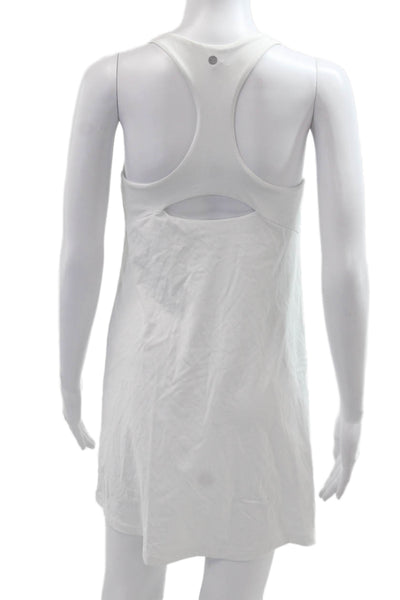 Calia Womens White Sleeveless Button Short Dress Size M