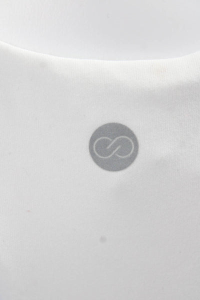Calia Womens White Sleeveless Button Short Dress Size M