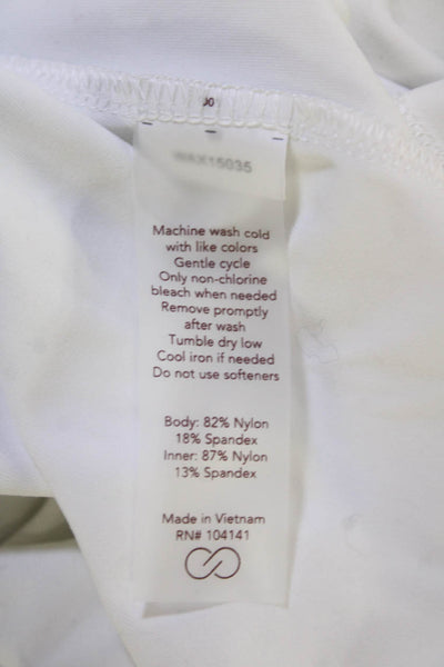 Calia Womens White Sleeveless Button Short Dress Size M