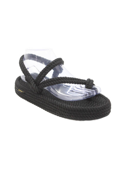 Bohonomad Womens Solid Robe Sandals Black Size 7.5