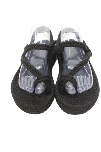 Bohonomad Womens Solid Robe Sandals Black Size 7.5