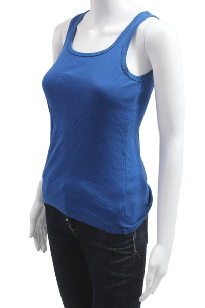 Splendid Womens Basic Sleeveless Tank Top Blue Modal Supima Cotton Size XS