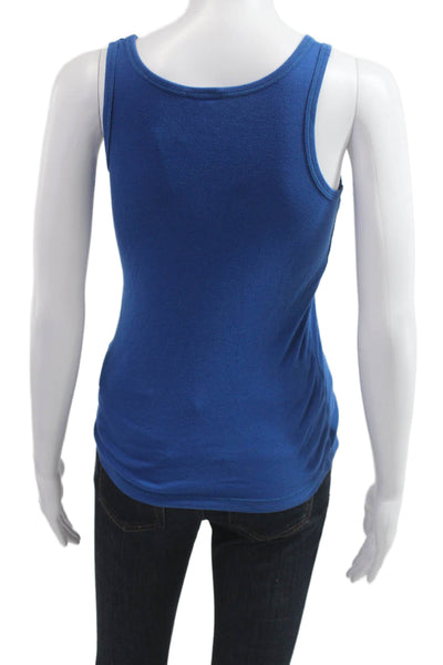 Splendid Womens Basic Sleeveless Tank Top Blue Modal Supima Cotton Size XS