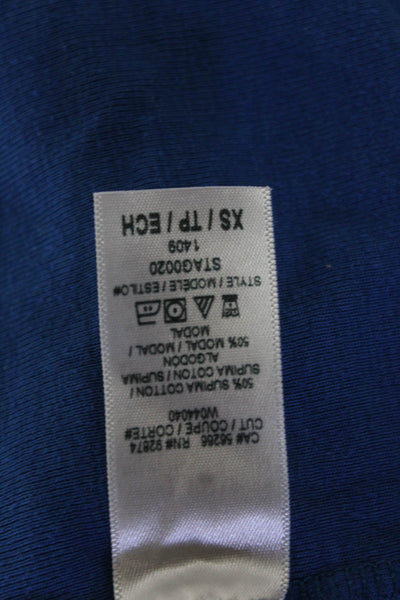 Splendid Womens Basic Sleeveless Tank Top Blue Modal Supima Cotton Size XS