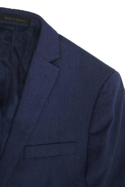 Lauren Ralph Lauren Mens Blazer Dark Blue Button Solid Fall Size 34
