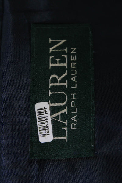 Lauren Ralph Lauren Mens Blazer Dark Blue Button Solid Fall Size 34