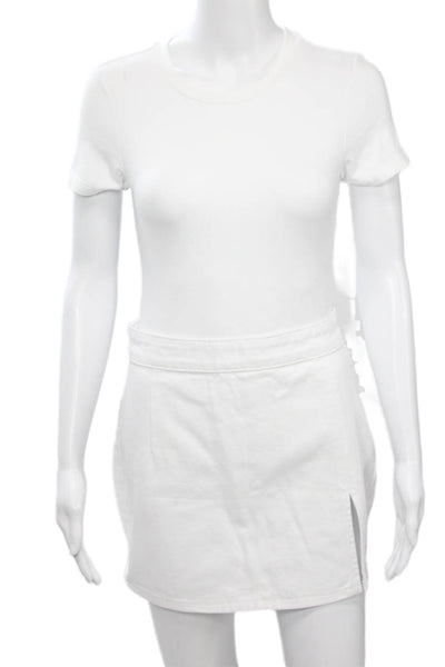Lioness Womens White Mini Straight Pencil Skirt Size S