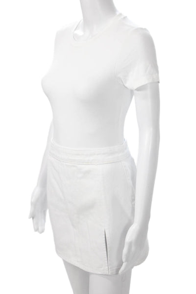 Lioness Womens White Mini Straight Pencil Skirt Size S