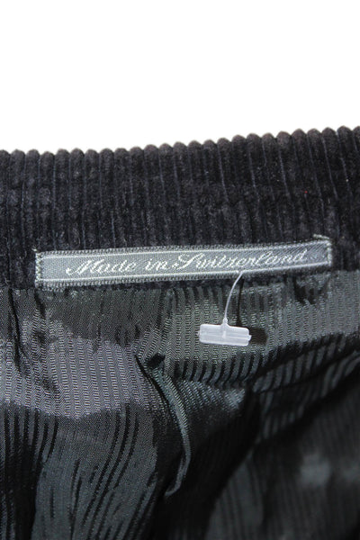 Ermenegildo Zegna Mens Black Striped Cotton Cashmere Blazer Size 48