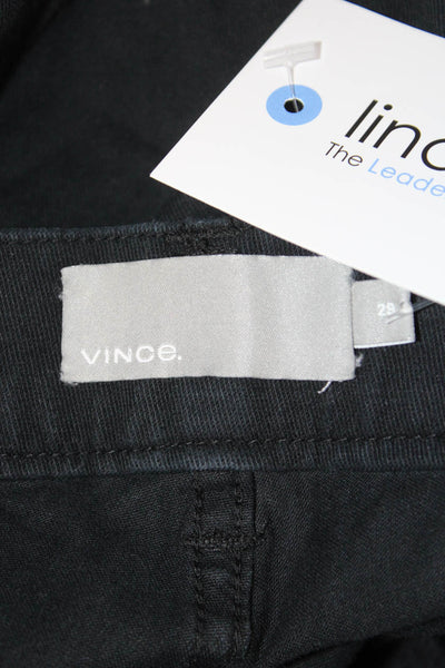 Vince Unisex Skinny Straight Black Jeans Button Fly Size 29