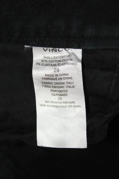 Vince Unisex Skinny Straight Black Jeans Button Fly Size 29