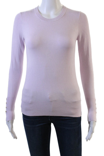 Zara Women Crew Neck Long Sleeve Pullover Pink Size S