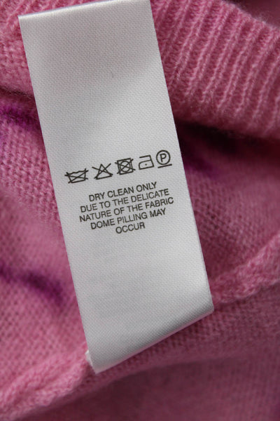 Crush Unisex Pink 100% Cashmere Pullover Sweater Round Neck 90s Fall Size 1