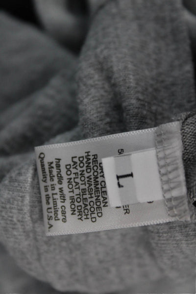 Lauren Moshi Women Jogger Sweatpants Gray Drawstring 50%Cotton 50%Poly Size L