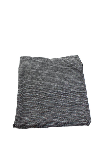 Lululemon Women's Snap Button Black Striped Scarf Shawl Wrap Size 60" X 29"