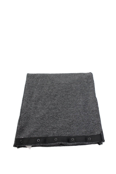 Lululemon Women's Snap Button Black Striped Scarf Wrap Size 60" X 29"