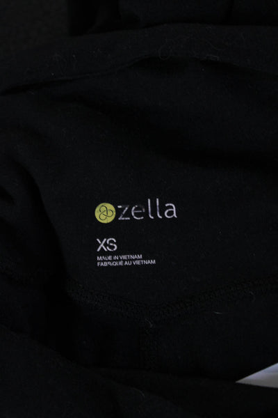 Zella Women Black Ankle Leggings Nylon Blend Size XS