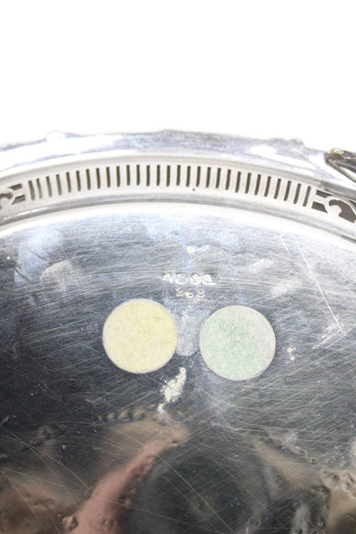 Designer Silver Plated Rounded Vintage Tray 13"x13"