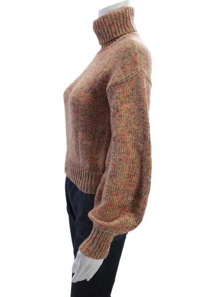 Intermix Womens Beige Turtleneck Pullover Sweater Size 0P