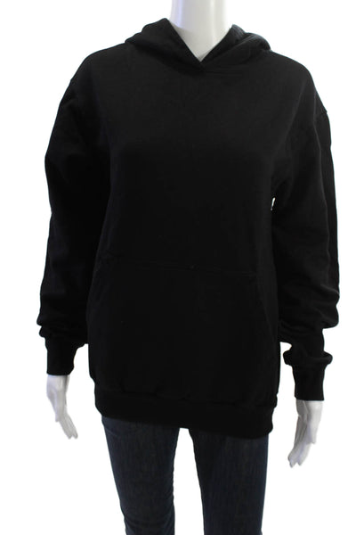 Talentless Unisex Pullover Hoodie Black Cotton Blend Long Sleeve Size XS
