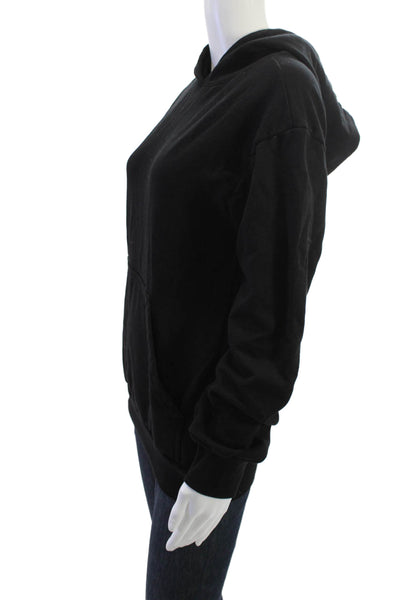 Talentless Unisex Pullover Hoodie Black Cotton Blend Long Sleeve Size XS